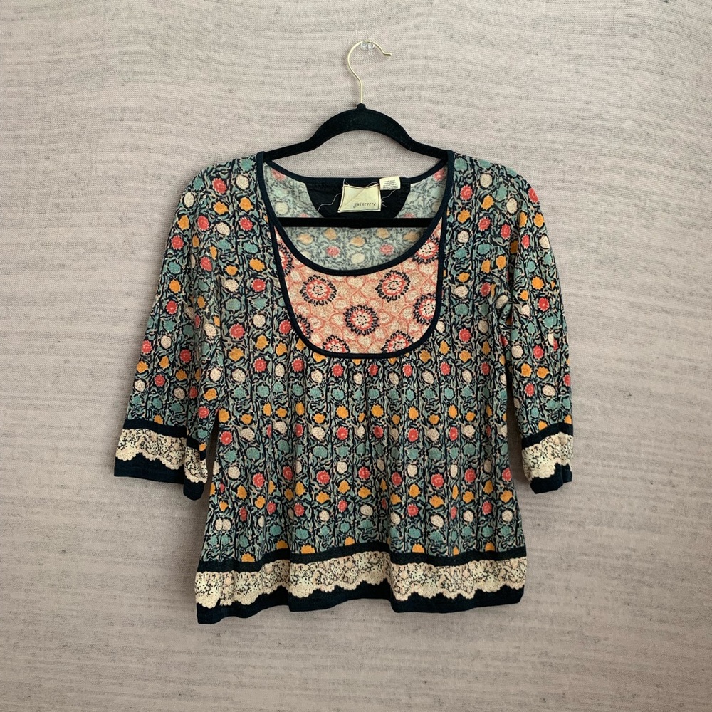 🌞 Anthro 3/4 Sleeve Blouse